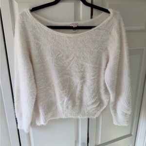 Victoria's Secret Soft Off-Shoulder Sweater in Cream